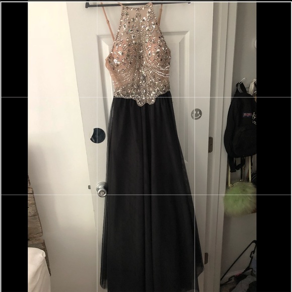 PROM DRESS navy and beige - Picture 5 of 5